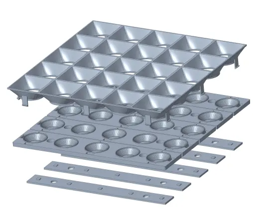 Office lighting DK-150x150-GSZ-25H1+DK-149X29-80-LENS-H8-2