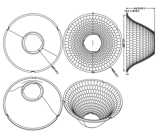 Downlight reflector K Series 2
